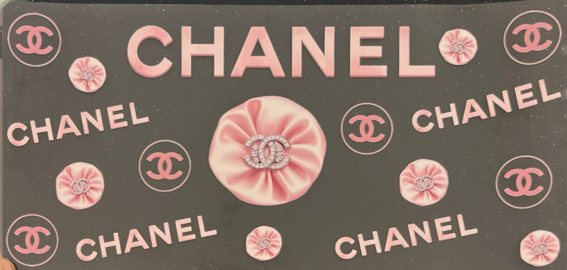 Pink  Luxury Style Fan Inspired 16oz Cup Wrap