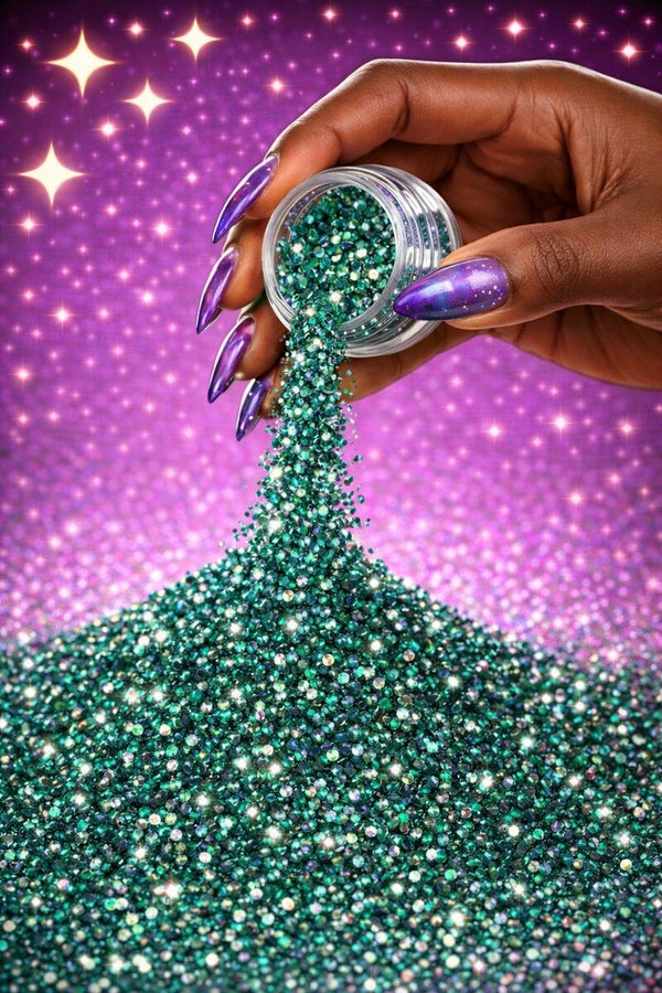 Rich Girl Green Rhinestones
