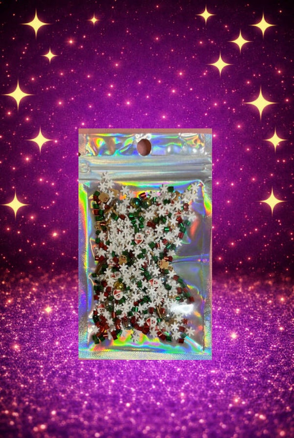 Holiday Snowflake Polymer Clay Sprinkles – 10g