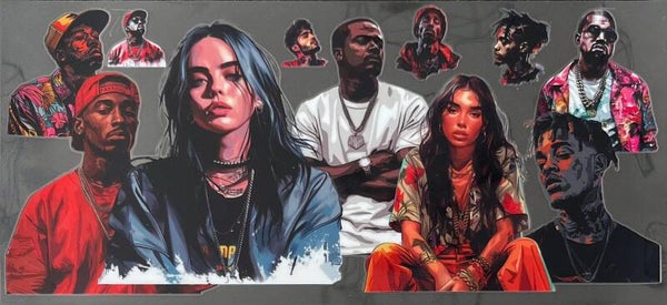 Alternative Pop Icon Collage Fan-Inspired 16oz Cup Wrap