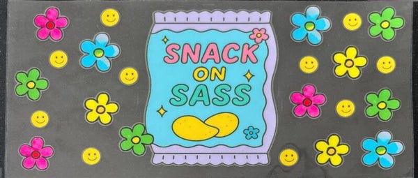 Snack On Sass Retro Snack Bag 16oz Cup Wrap