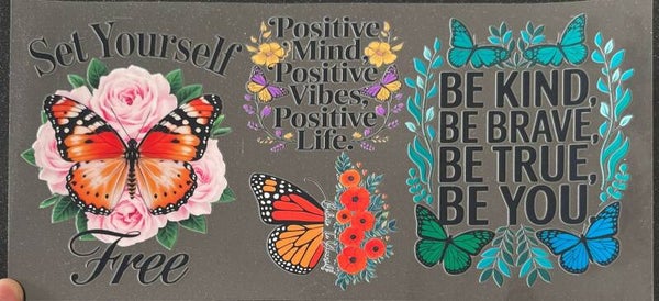 Positive Mind Positive Vibes Positive Life 16oz Cup Wrap