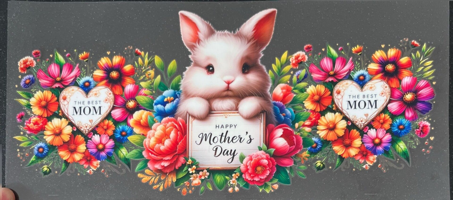 Happy Mother’s Day The Best Mom Bunny 16oz Cup Wrap