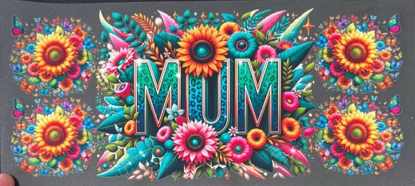 Mum Floral Garden Design 16oz Cup Wrap