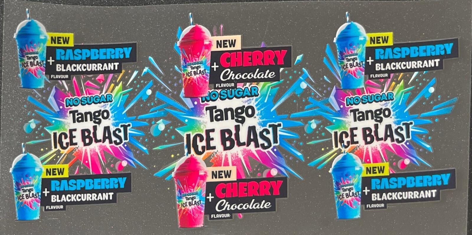 Tango Ice Blast Colourful Splash Design 16oz Cup Wrap