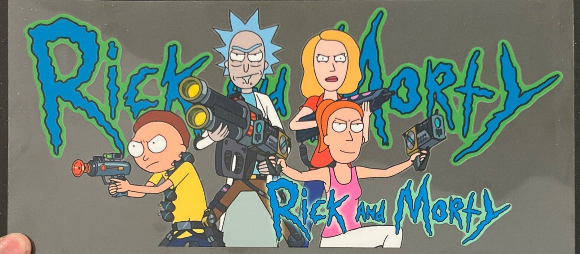 Sci-Fi Blaster Cartoon Style Fan Inspired 16oz Cup Wrap