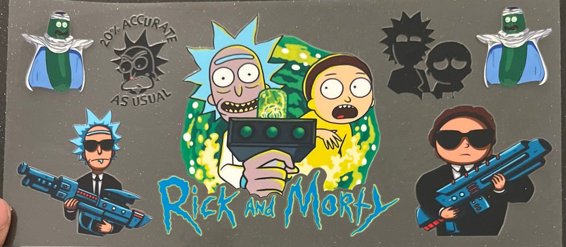 Alien Dimension Cartoon Style Fan Inspired 16oz Cup Wrap