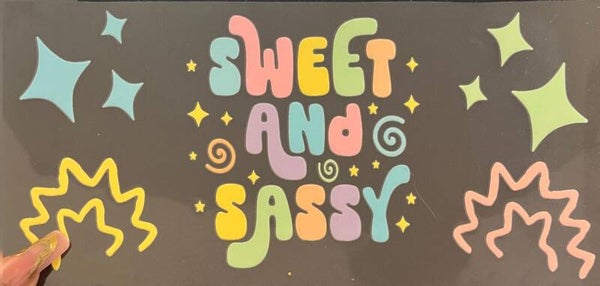 Sassy and Sweet 16oz cup wrap