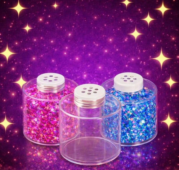5oz Large stackable Glitter pot with lid