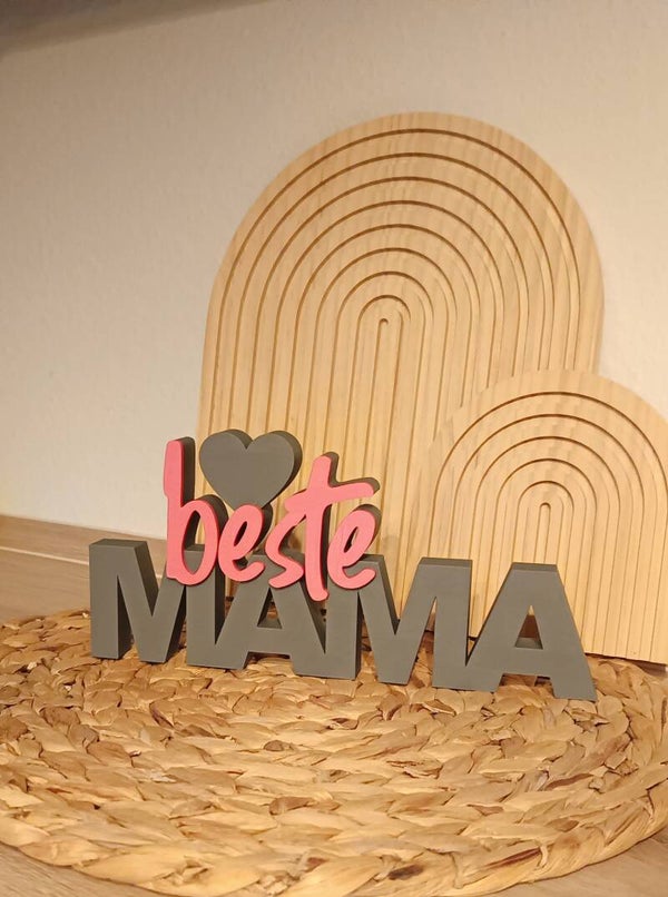 „3D Druck Deko ‚Beste Mama‘ – Moderne Geschenkidee für Muttertag, Geburtstag & Weihnachten“