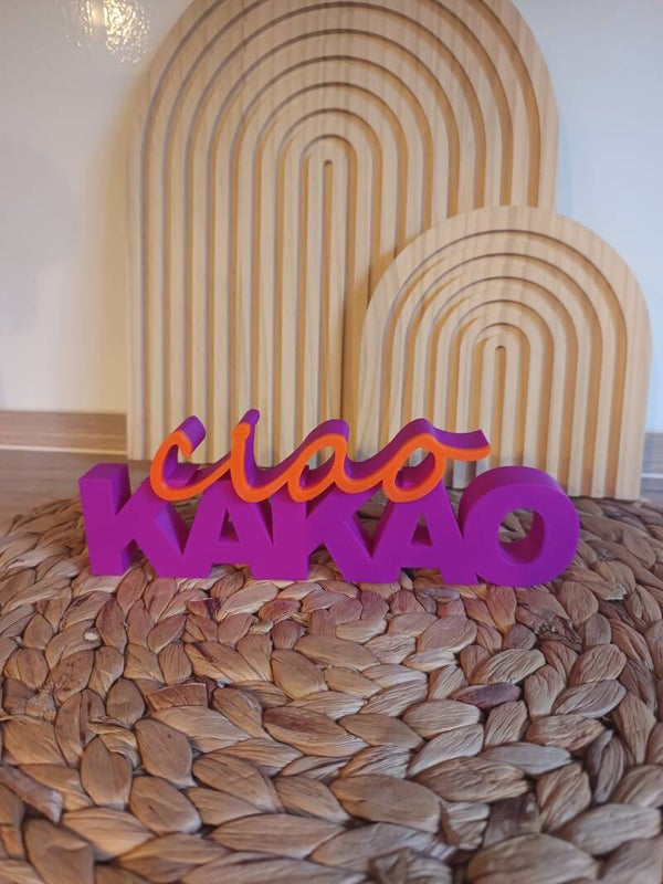 Deko-Schriftzug „Ciao Kakao“ – Trendige Statement-Deko in 3D