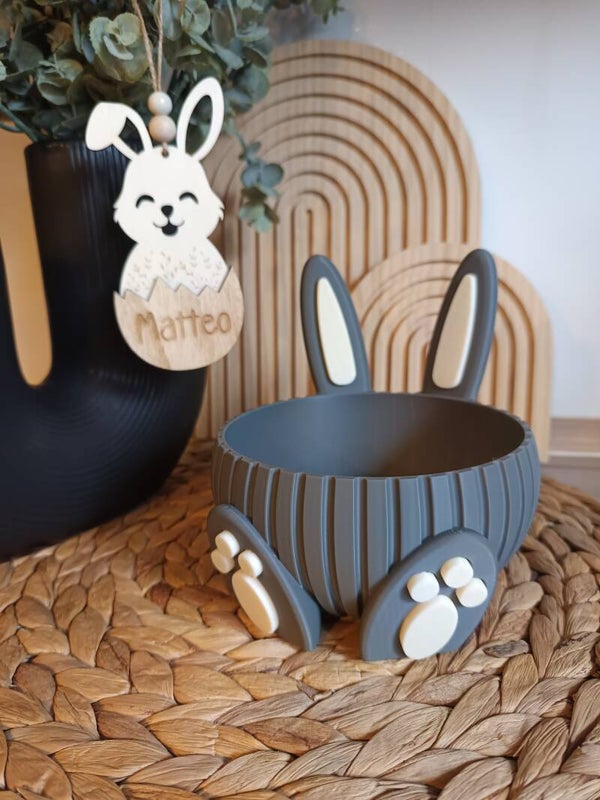 🐰 Osterschale in Hasenform – 3D-gedruckt & individuell anpassbar