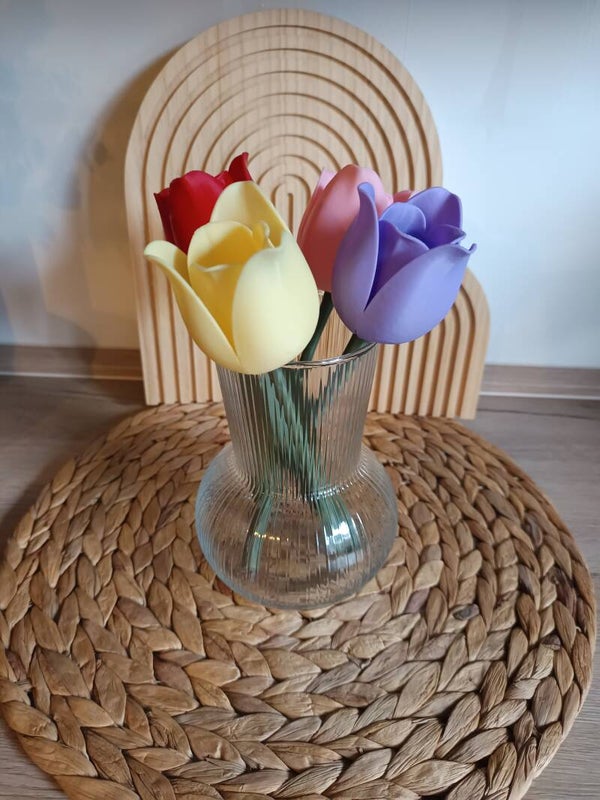 🌷 3D-gedruckte Tulpe – 23 cm stilvolle Designblume