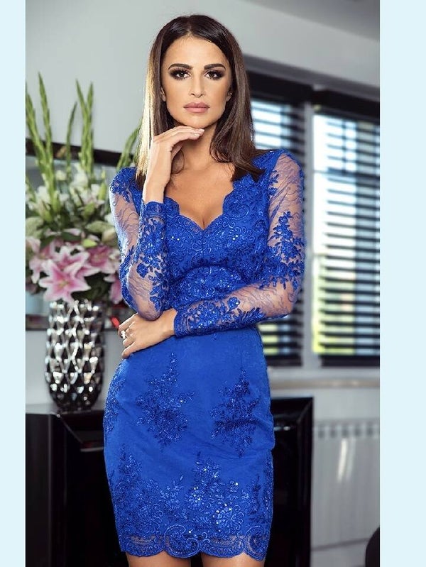 Sukienka DIANA chabrowa