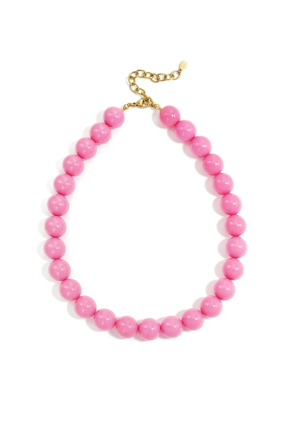 Kralenketting grote kralen roze
