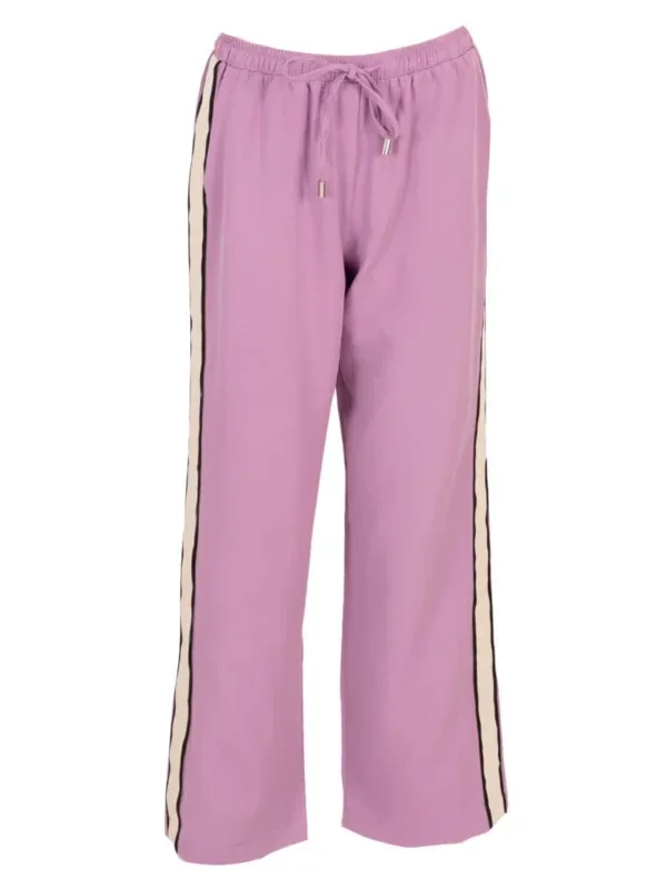 Broek lila met bies