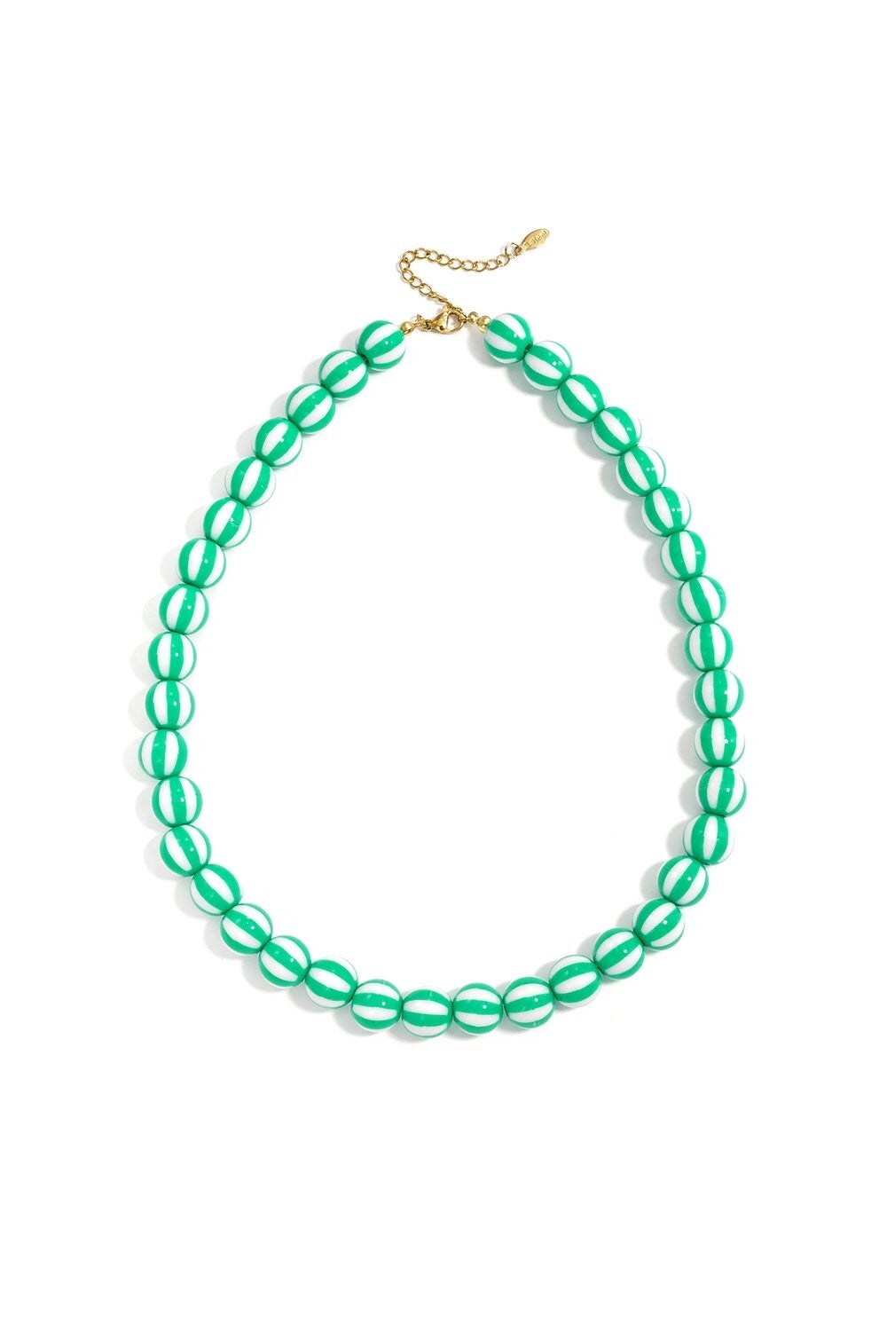 Kralenketting gestreept groen