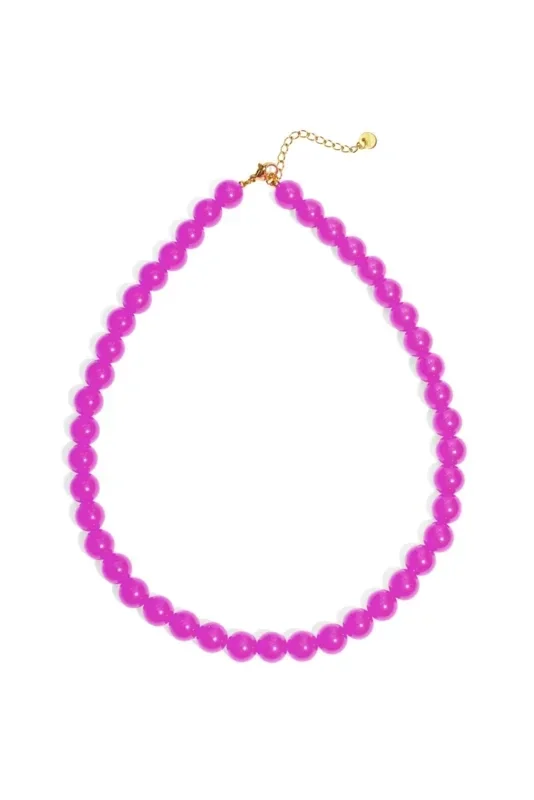 Kralenketting kleine kralen paars