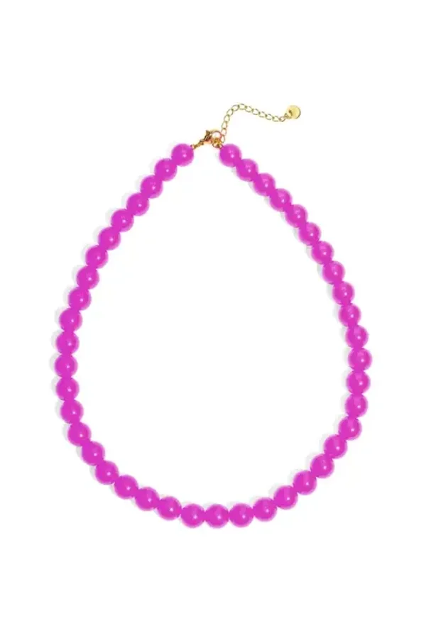 Kralenketting kleine kralen paars