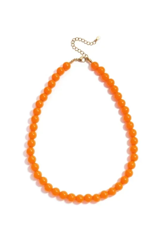 Kralenketting kleine kralen oranje