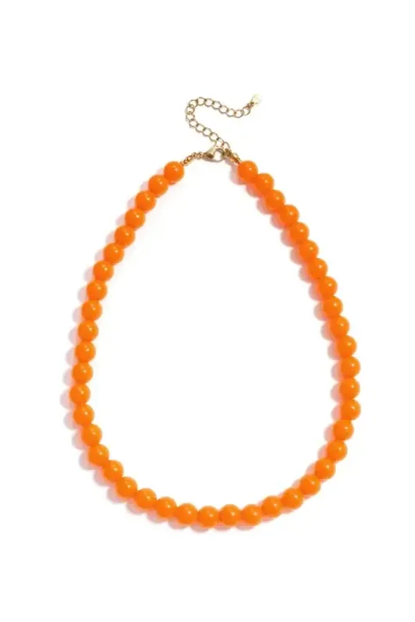 Kralenketting kleine kralen oranje