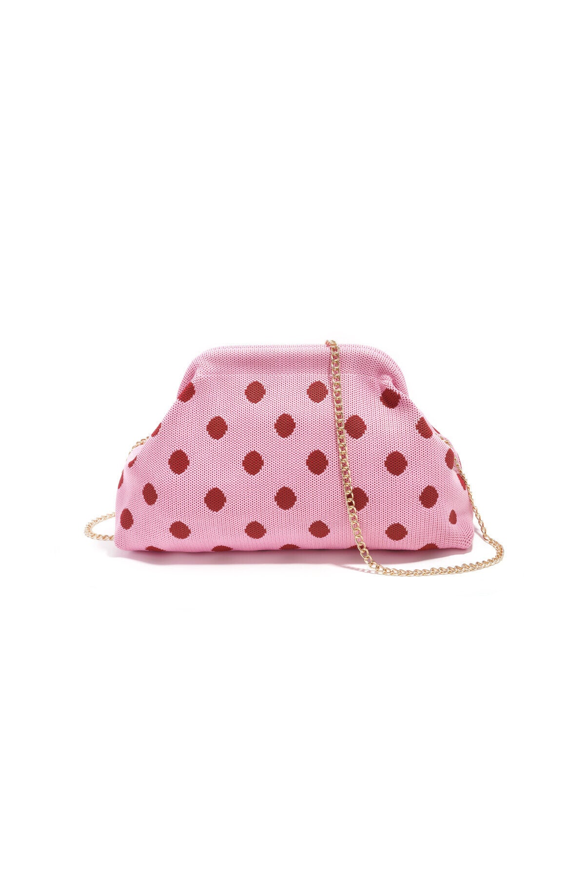 Clutch polka dots roze/rood