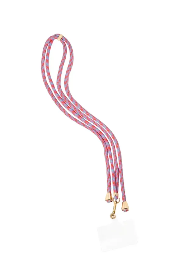 Telefoonkoord roze/blauw/rood