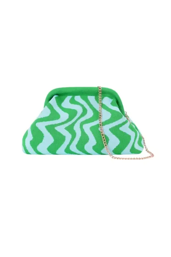 Clutch golven groen/blauw