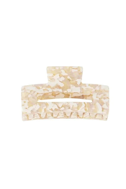 Haarklem groot beige/wit