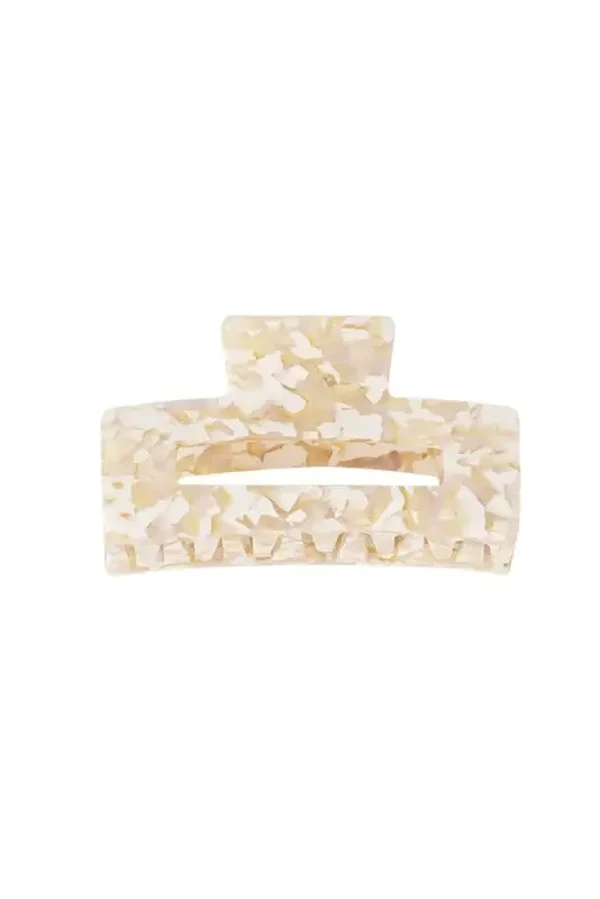 Haarklem groot beige/wit