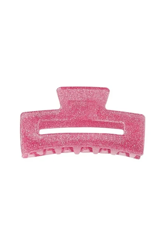 Haarklem groot glitter roze