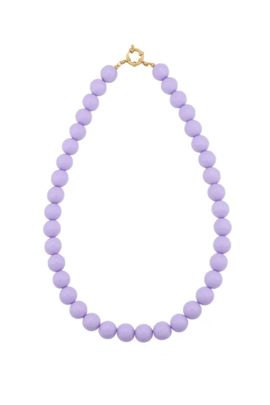 Kralenketting kleine kralen lila