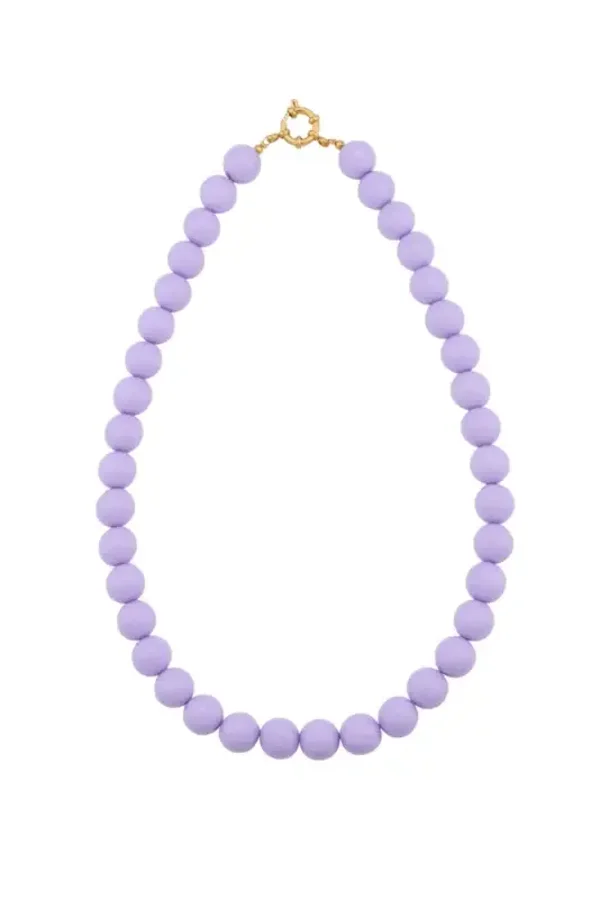 Kralenketting kleine kralen lila
