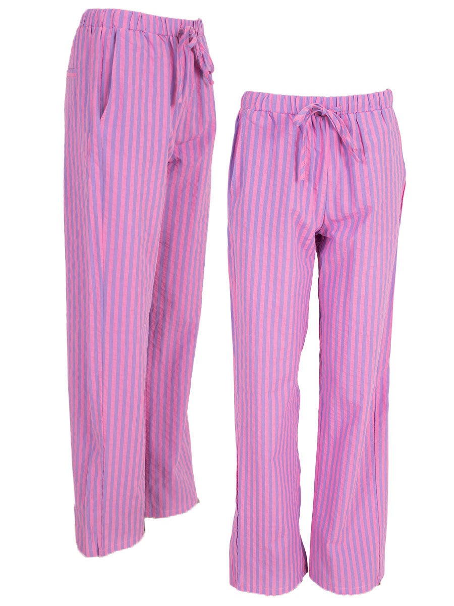 Broek gestreept lila