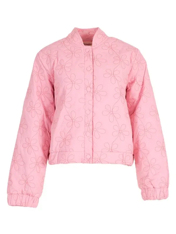Jas bloemenprint babyroze