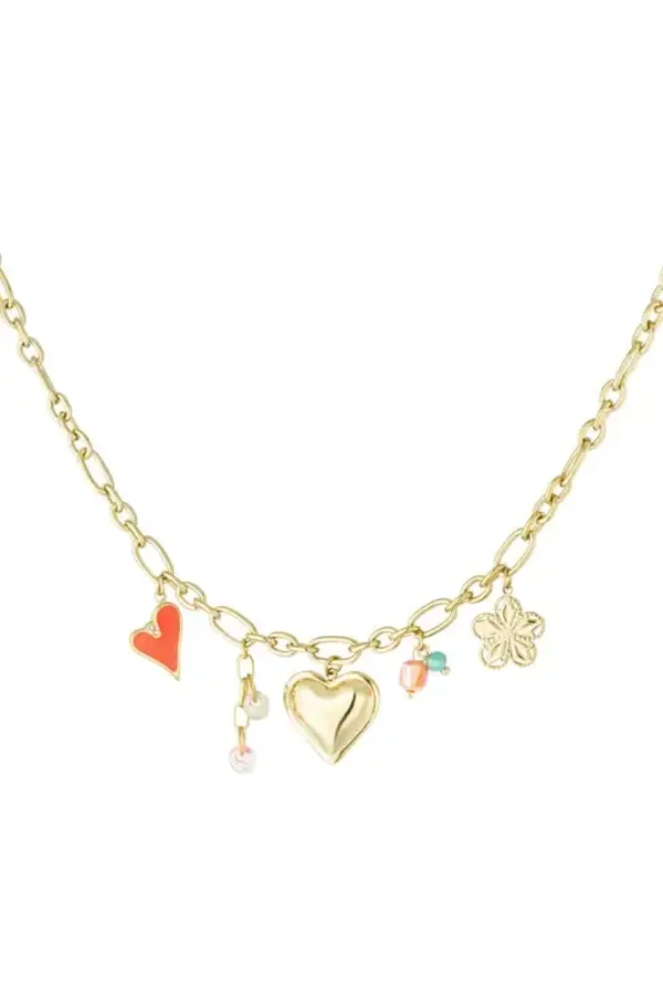 Ketting met bedels hart
