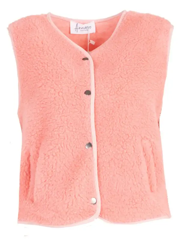 Gilet teddy peach