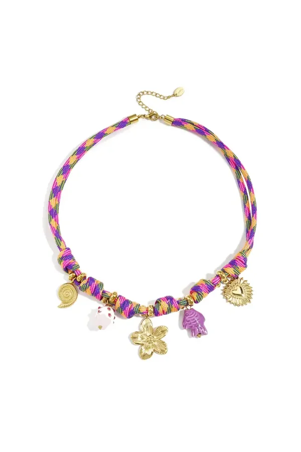Ketting touw met bedels