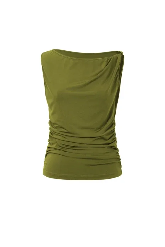 Top mouwloos groen