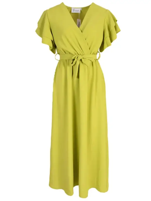 Jurk lang limegroen