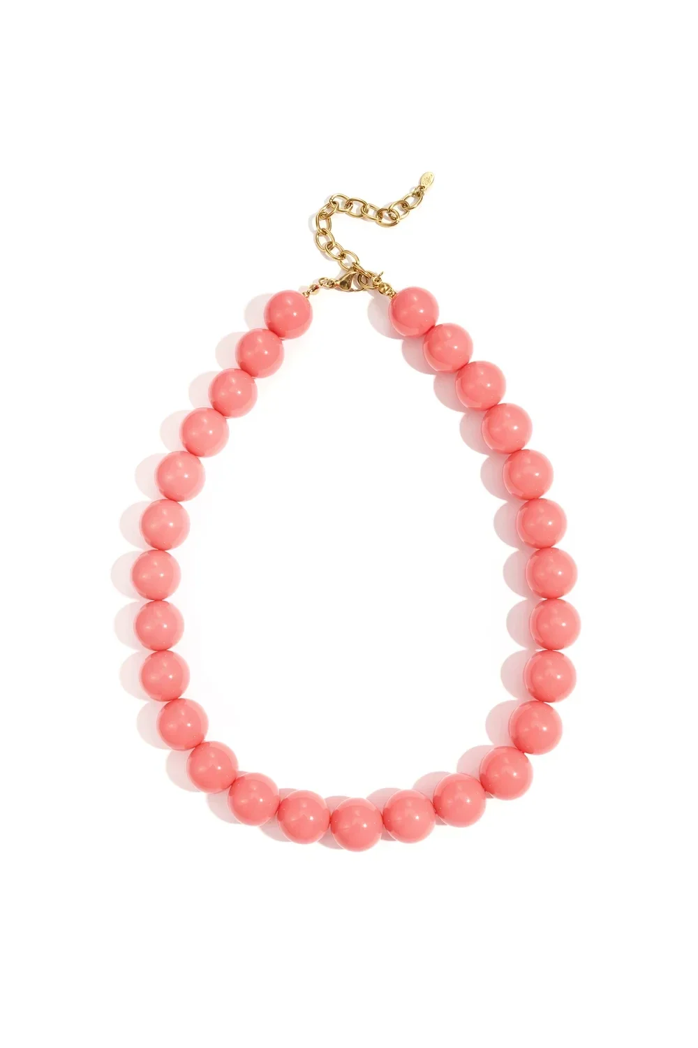 Kralenketting grote kralen zalmroze