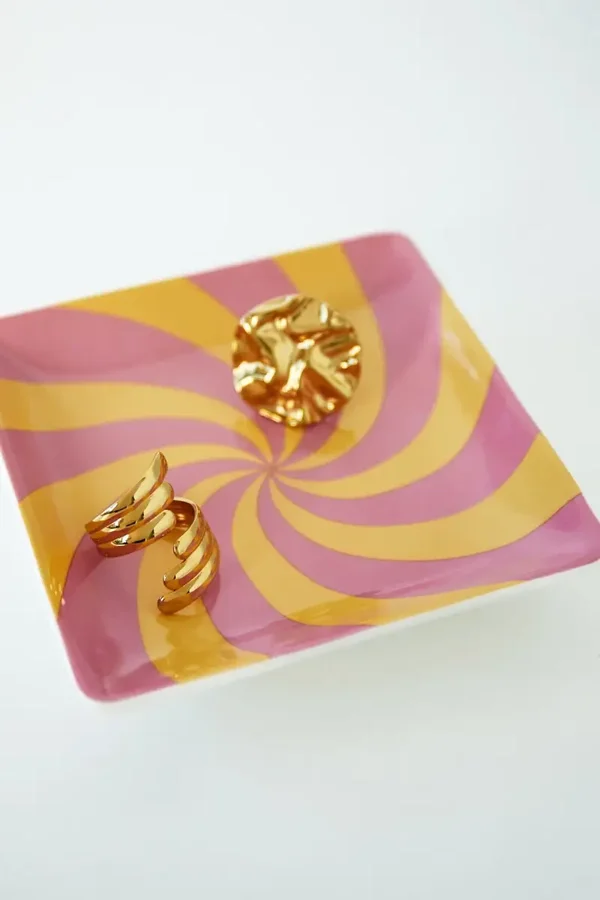 Schaaltje vierkant swirl