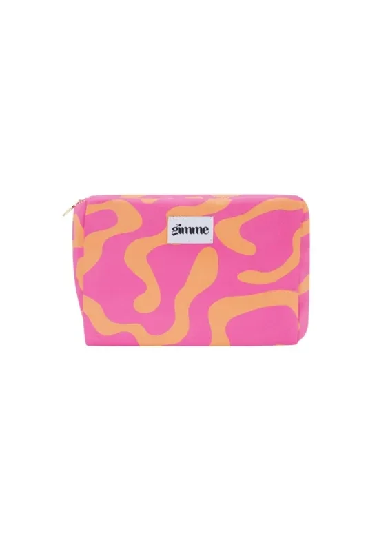 Make-up tas groot golf roze/oranje