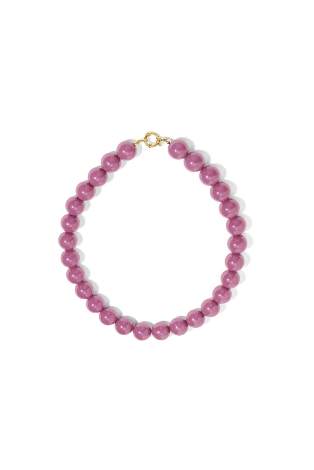 Kralenketting grote kralen violet