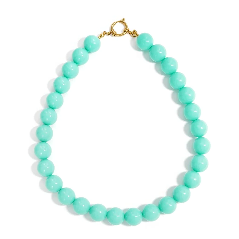 Kralenketting grote kralen turquise