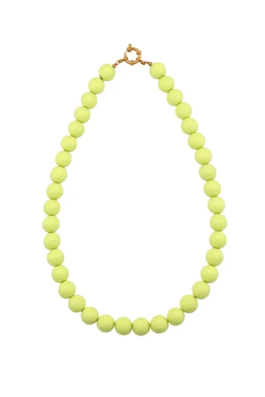 Kralenketting kleine kralen limegroen