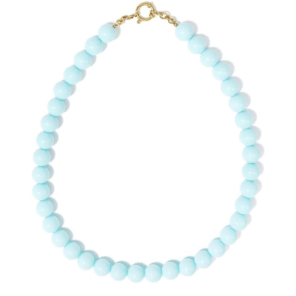 Kralenketting kleine kralen babyblue