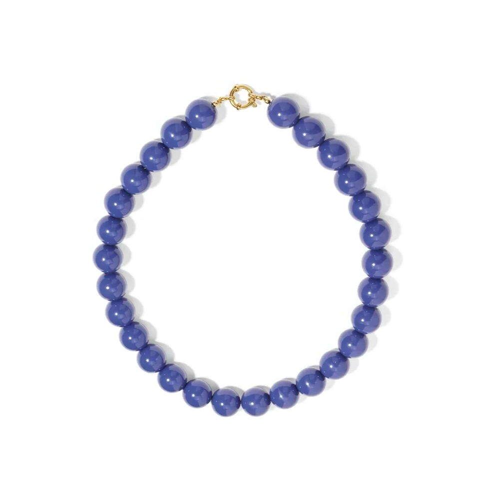 Kralenketting grote kralen blauw