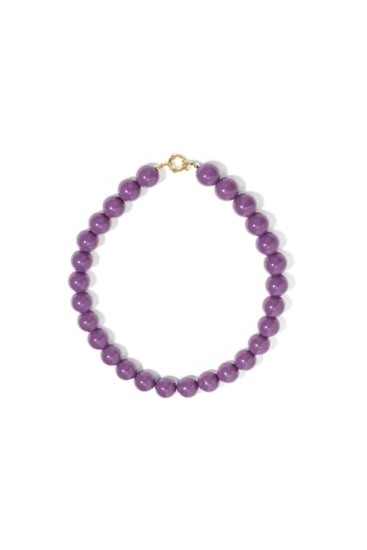 Kralenketting grote kralen purple