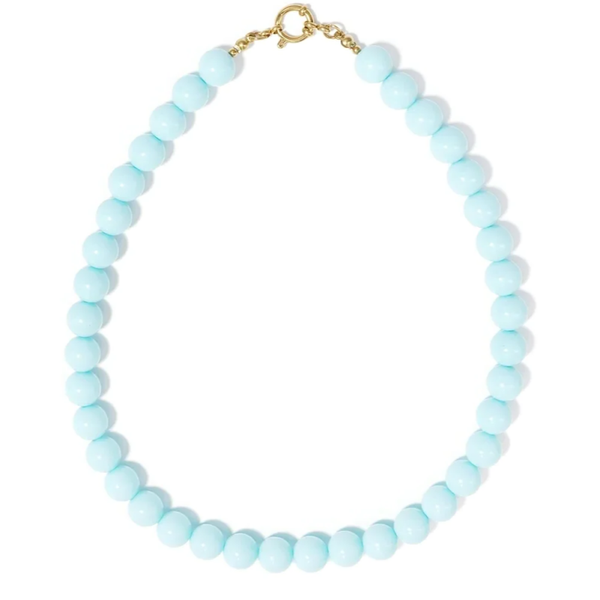 Kralenketting kleine kralen babyblue
